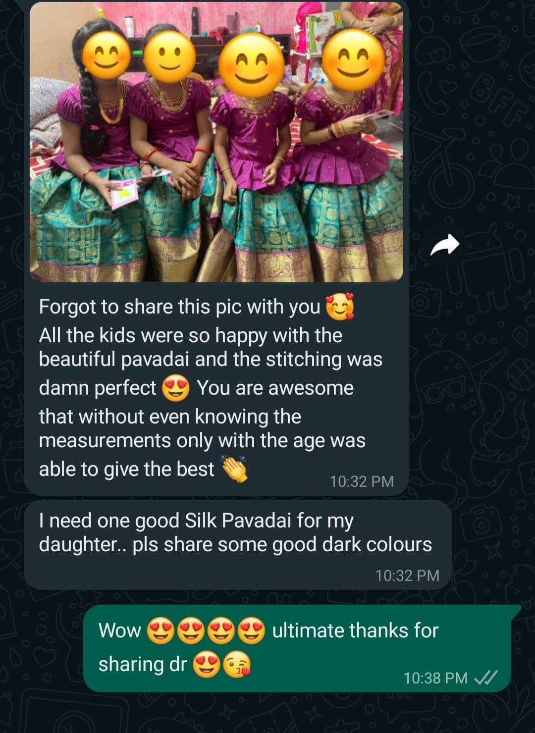 Customer feedback about saree